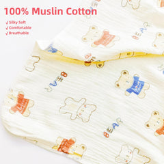 DEZIGKA muslin swaddle blanket doubles as nursing cover and tummy-time companion.