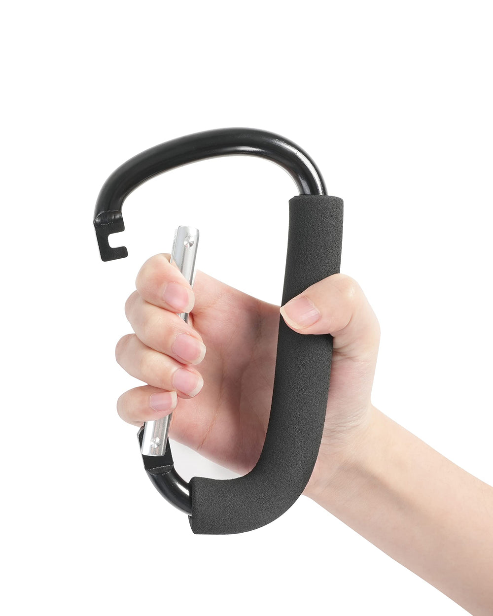 DFDUALFERV large stroller hook for secure bag hanging during shopping trips.