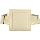 DiaBelt breathable g-tube belt showing discreet tubing under clothing.