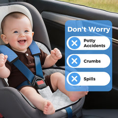 Diaboloro non-slip backing keeps the protector securely in place on car seats.