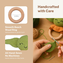 DICHA crochet texture rattle invites little hands to explore safely