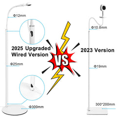 Didalo floor stand height adjustment lets you set optimal viewing height.