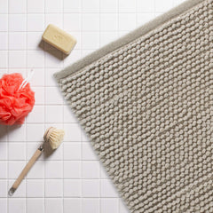DII chunky popcorn bath rug is soft and highly absorbent for fast water pickup