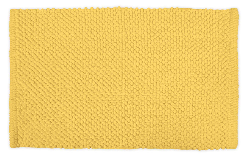 DII popcorn bath rug yellow near tub offers soft comfort and fast drying