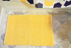 DII popcorn bath rug yellow provides highly absorbent footing after showers
