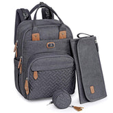 Dikaslon diaper bag backpack front view showing spacious storage and easy grab handles