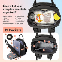 Dikaslon diaper bag backpack pacifier case keeps pacifiers clean and ready.