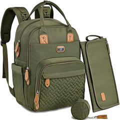 Dikaslon diaper bag backpack with portable changing pad for quick on-the-go changes