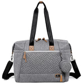 Dikaslon diaper bag tote gray front pocket for quick essentials on the go