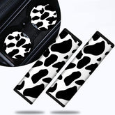 Dikoer cow prints seat belt pad pair provides soft comfort for kids
