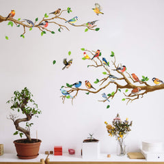 DILIBRA hummingbird on the tree branch wall sticker adds nature-inspired charm to any room.