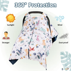 DILIMI inner-minky-soft car seat cover provides cozy warmth on chilly days