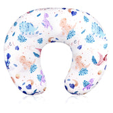 DILIMI nursing pillow cover with watercolor dinosaur closeup for baby-soft comfort.