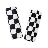 DILIMI soft minky belt cover keeps baby comfortable during car rides.