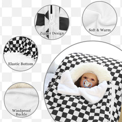 DILIMI baby car seat canopy with plush inside for extra softness.