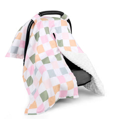 DILIMI baby car seat cover with 360-degree protection shields sun and wind.