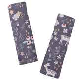 DILIMI baby car seat neck cover in gray flower deer design offers gentle protection
