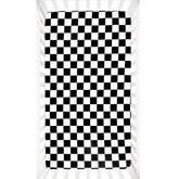 DILIMI checkerboard crib sheet close-up shows ultra-soft jersey knit for gentle baby sleep
