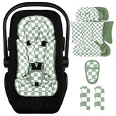 DILIMI infant insert with Green Lattice headrest provides secure head support for newborns