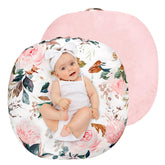 DILIMI newborn lounger cover with floral pink pattern for soft comfort.