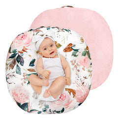 DILIMI newborn lounger cover with floral pink pattern for soft comfort.