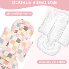 DILIMI two-sided fabric design offers soft flannel and minky textures for versatility.