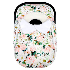 DILIMI winter car seat cover in pink floral for windproof warmth