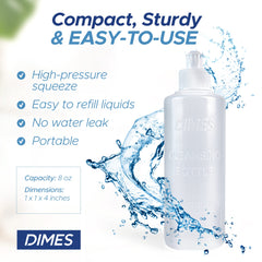Dimes Peri Bottle top enables carrying filled for convenience