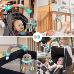 Dingle Dangle Attachment Claw attaches securely to crib, stroller, or high chair.