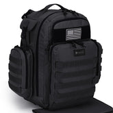 Dinictis Dad Diaper Bag front view with ample main compartment for baby essentials.