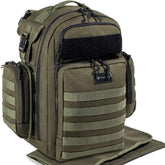 Dinictis dad diaper bag front view shows spacious layout for baby essentials