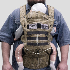 DINICTIS TACTICAL neck support folded for baby's secure head alignment.