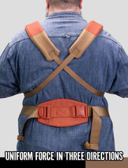 DINICTIS Tactical carrier shoulder-straps, side view, padded comfort for daily wear.