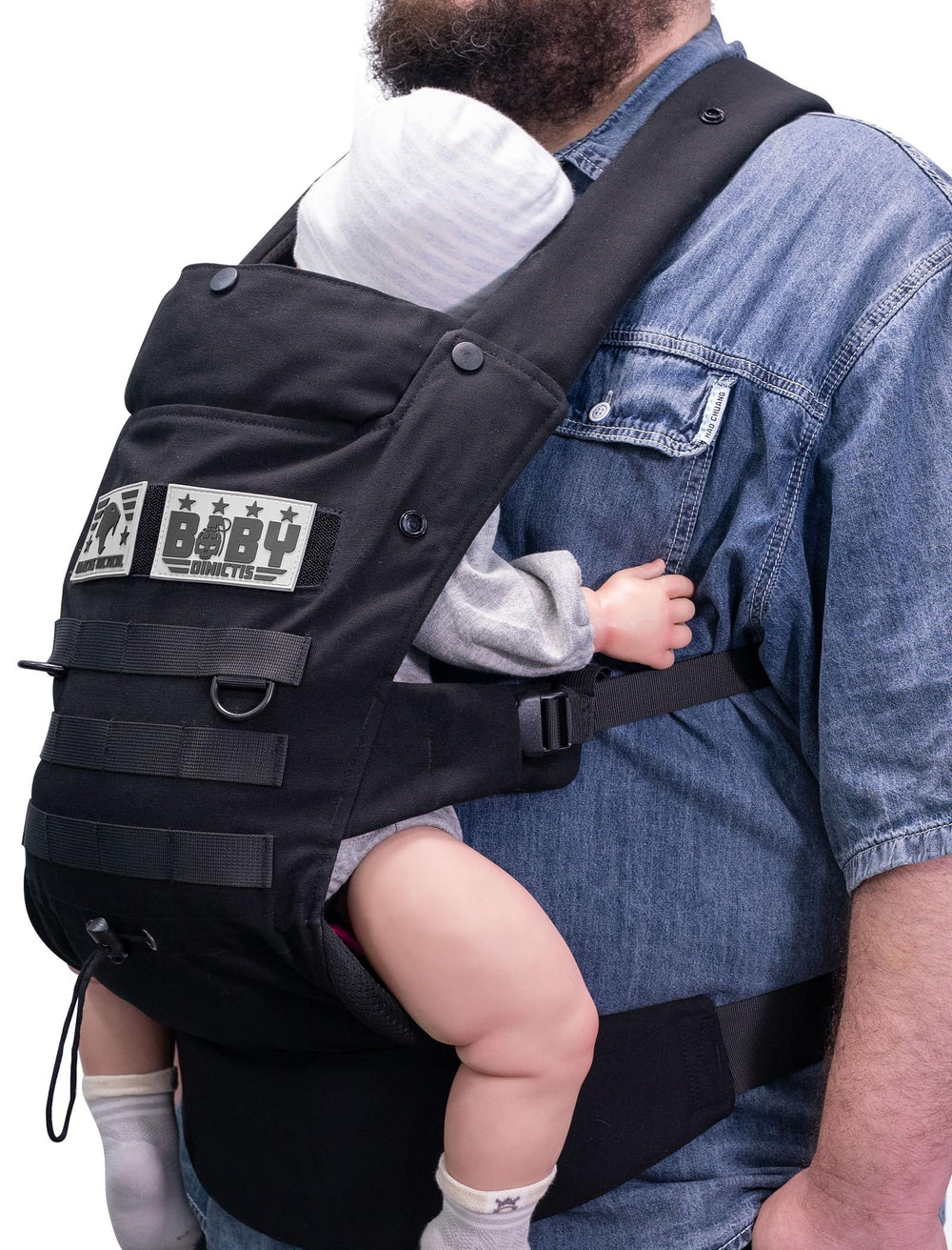 Dinictis Tactical ergonomic lumbar support baby carrier for infants and toddlers