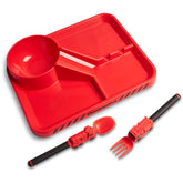 Dinneractive firefighter dining plate division shows four zones for portion visualization.