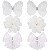 DINPREY double-layer pearl bow clip adds subtle sparkle for weddings or parties