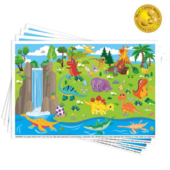 DINSUMRUG dinosaurs disposable placemats 12x18 set keeps surfaces clean during meals