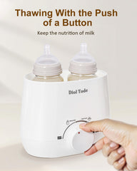Diol Tode Bottle Warmer steaming function helps sanitize bottles between uses.