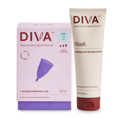 Diva Cup Model 2 for wide canals offers comfortable wear.