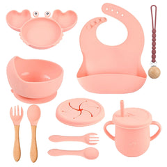 Dive and Drive crab suction plate in pink keeps meals mess-free.