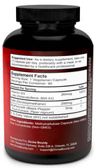 Divine Bounty DIM capsules beside Vitamin D3 and BioPerine promote absorption.