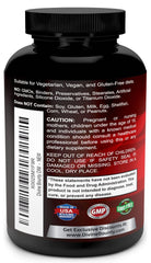 Divine Bounty bottle label highlights pure ingredients and vegan formula.