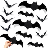 DIYASY Halloween bats 10in big bats on wall for dramatic hallway decor