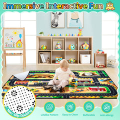 Diysani baby play mat features tufted wool for comfortable crawling