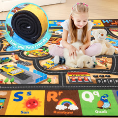 Diysani non-slip play mat with cushioning supports crawling.