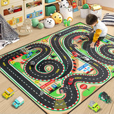 Diysani Race Track Rug with realistic 3D route for imaginative play.