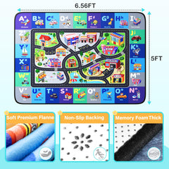 Diysani toddler play mat with non-slip bottom keeps little explorers safe.