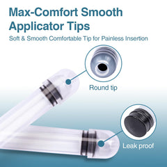 Dizzily sterilized, individually wrapped applicators highlight safe, on-the-go single-use design.