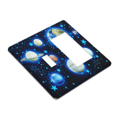 DJTRRF 2-Gang GFCI and Toggle combo faceplate for safe power access