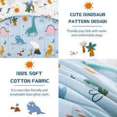DJY dinosaur toddler bedding pillowcase with vibrant dinosaur print